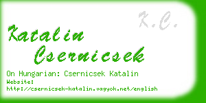 katalin csernicsek business card